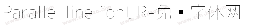 Parallel line font R字体转换